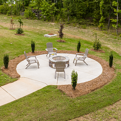 fire pit and chairs
