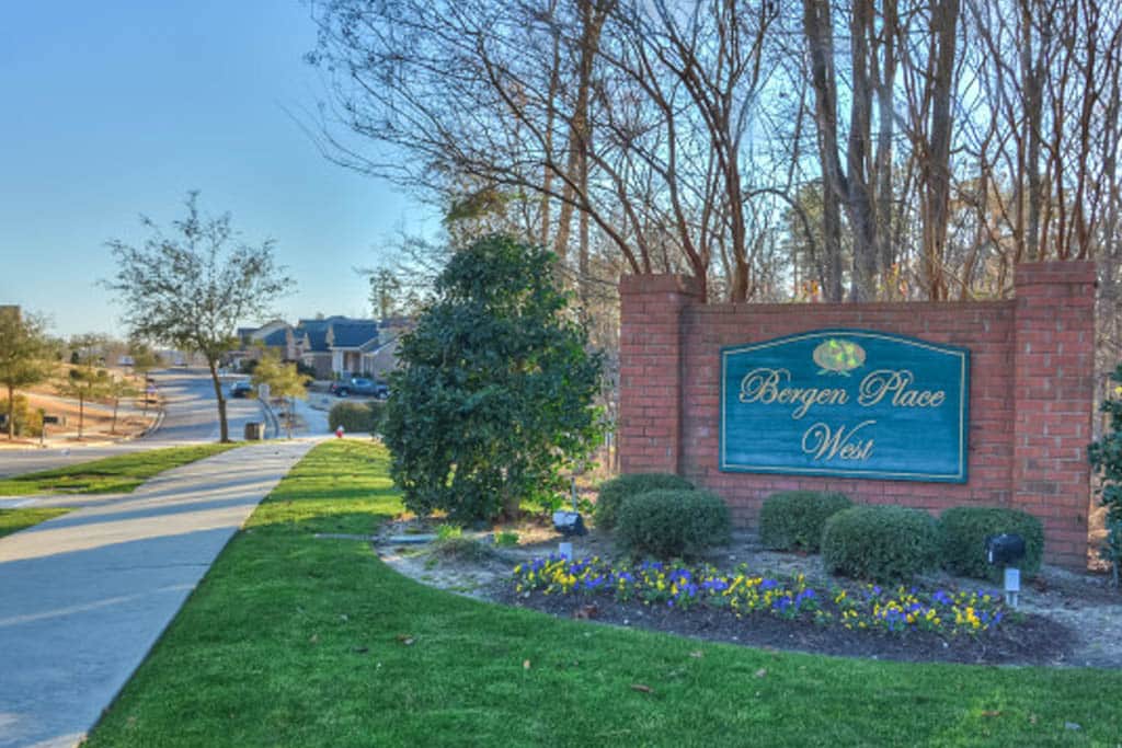 An image of the Bergen Place West front entrance sign.